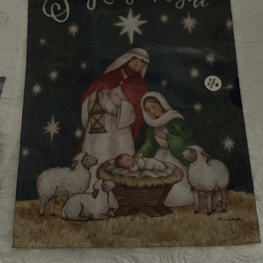 Nativity Scene Holiday Yard Flag